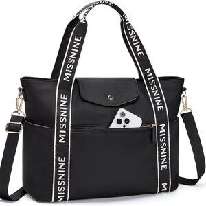 Stylish Black Tote Bag for Women - Perfect Large Capacity for Work & Travel